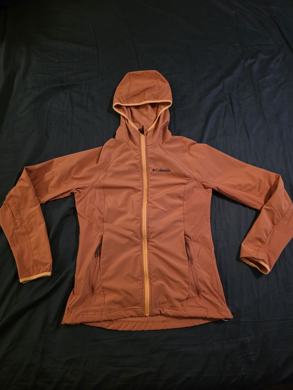 Columbia Women's Rust Orange Hooded Softshell Jacket